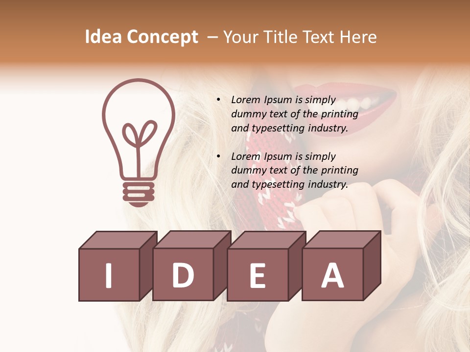 Girl Positive Young PowerPoint Template