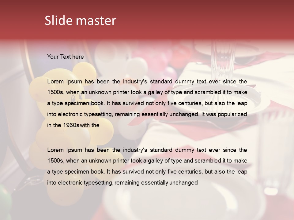 Textile Decoration White PowerPoint Template