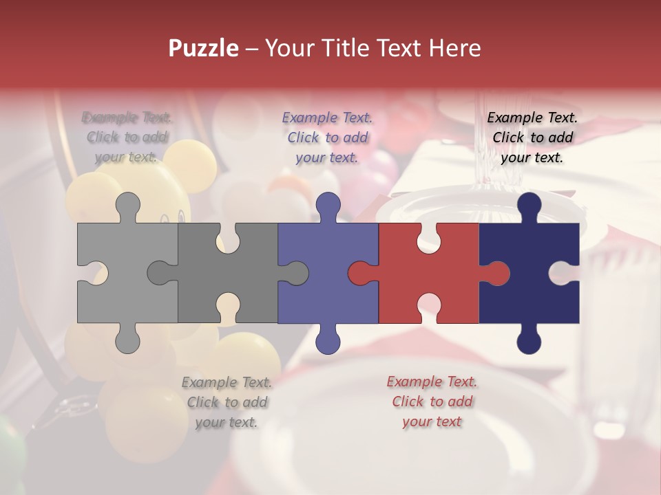 Textile Decoration White PowerPoint Template