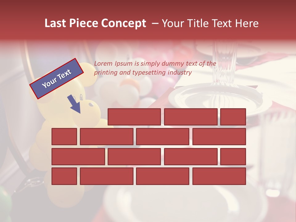 Textile Decoration White PowerPoint Template