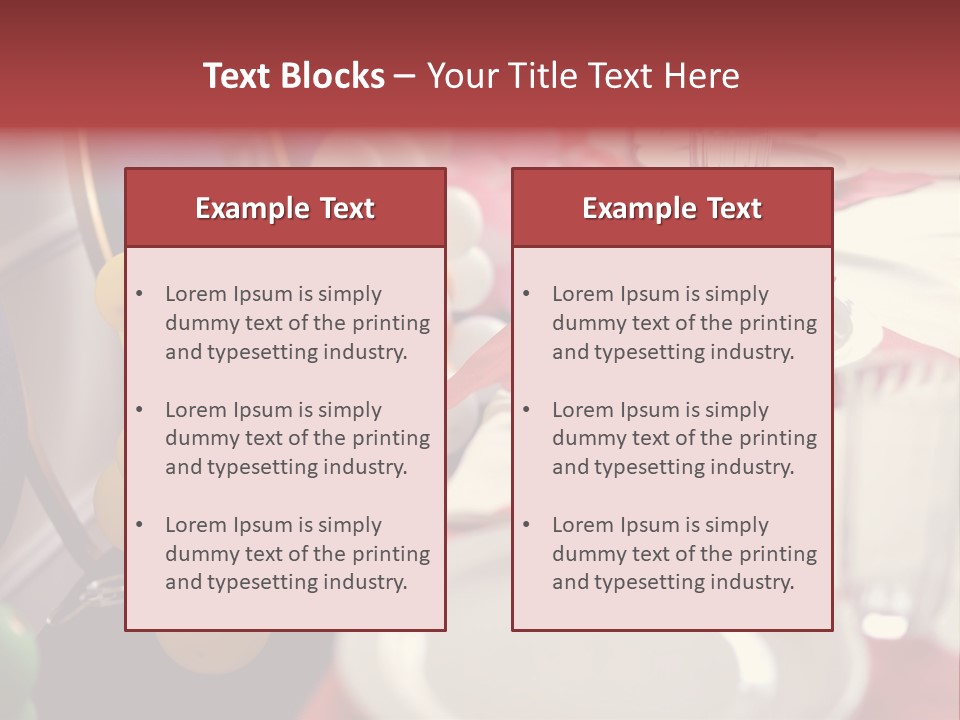 Textile Decoration White PowerPoint Template