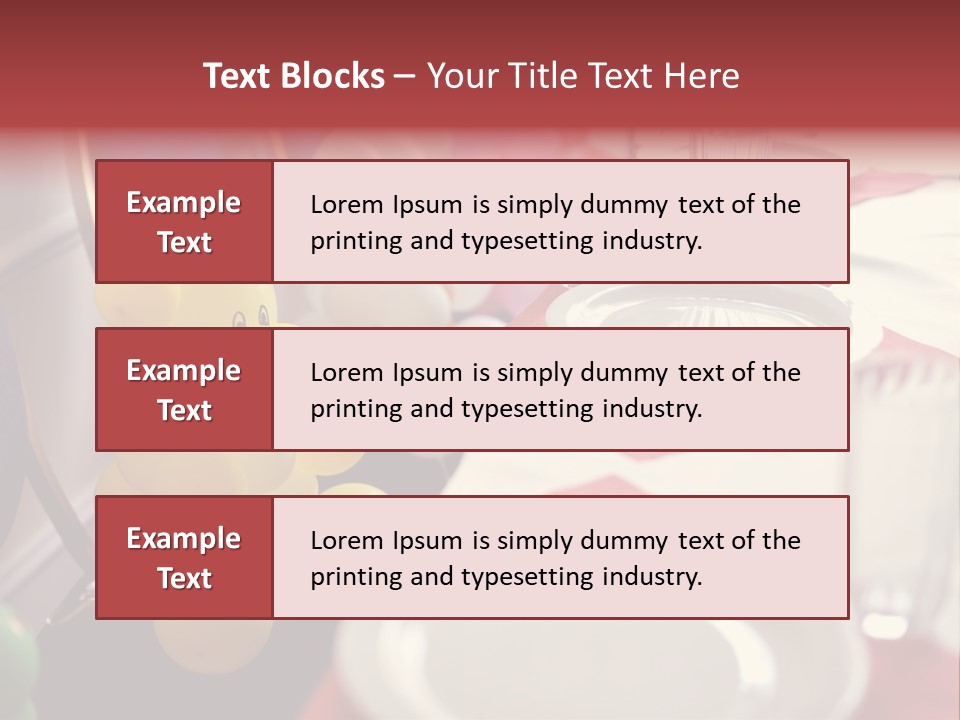 Textile Decoration White PowerPoint Template