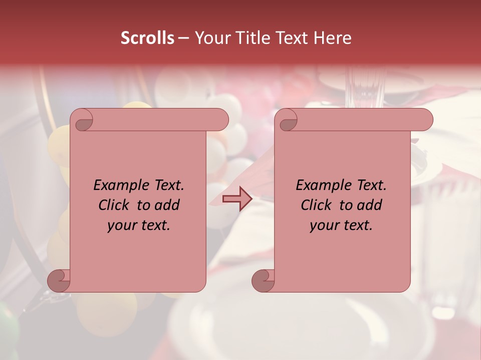 Textile Decoration White PowerPoint Template