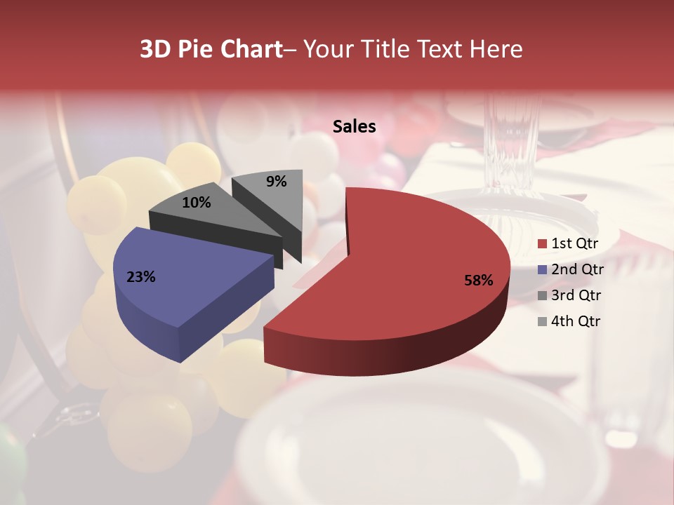 Textile Decoration White PowerPoint Template