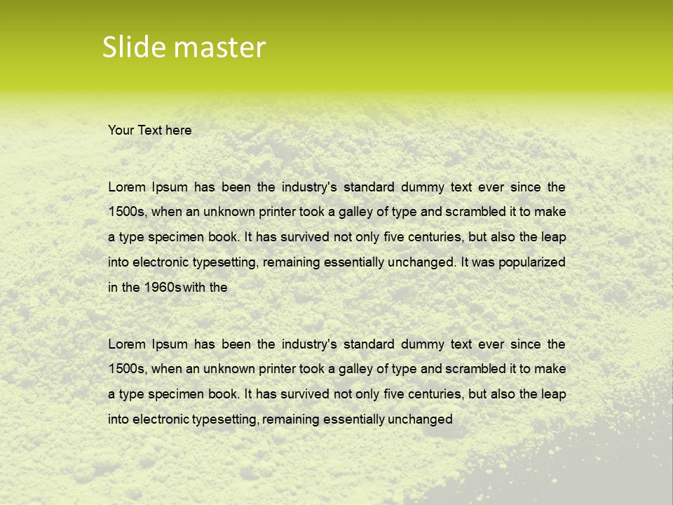 Green Maccha Tea PowerPoint Template