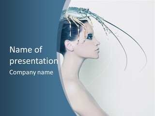 Brunette Decoration Female PowerPoint Template