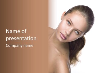 Clean Complexion Blond Hair PowerPoint Template