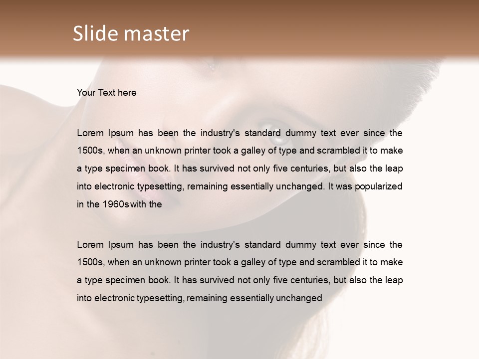 Clean Complexion Blond Hair PowerPoint Template