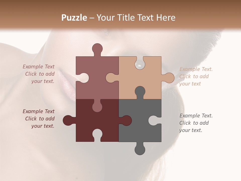 Clean Complexion Blond Hair PowerPoint Template