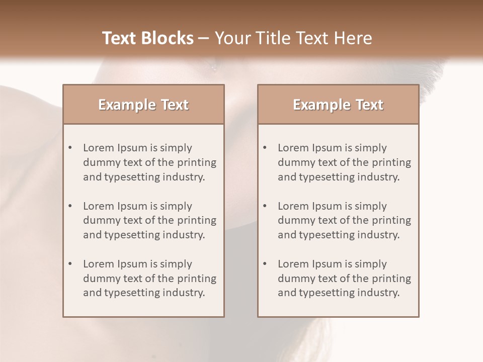 Clean Complexion Blond Hair PowerPoint Template