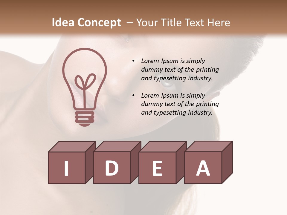 Clean Complexion Blond Hair PowerPoint Template