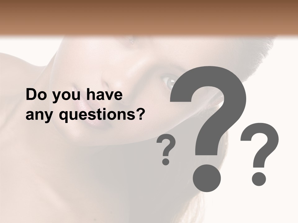 Clean Complexion Blond Hair PowerPoint Template