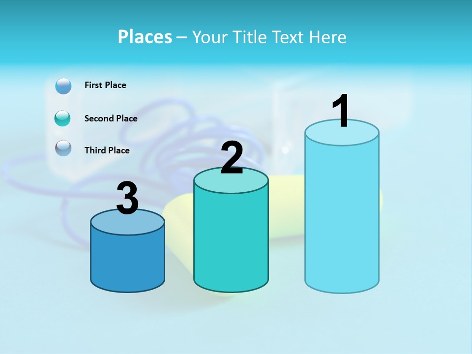 Soft Earplugs Yellow PowerPoint Template