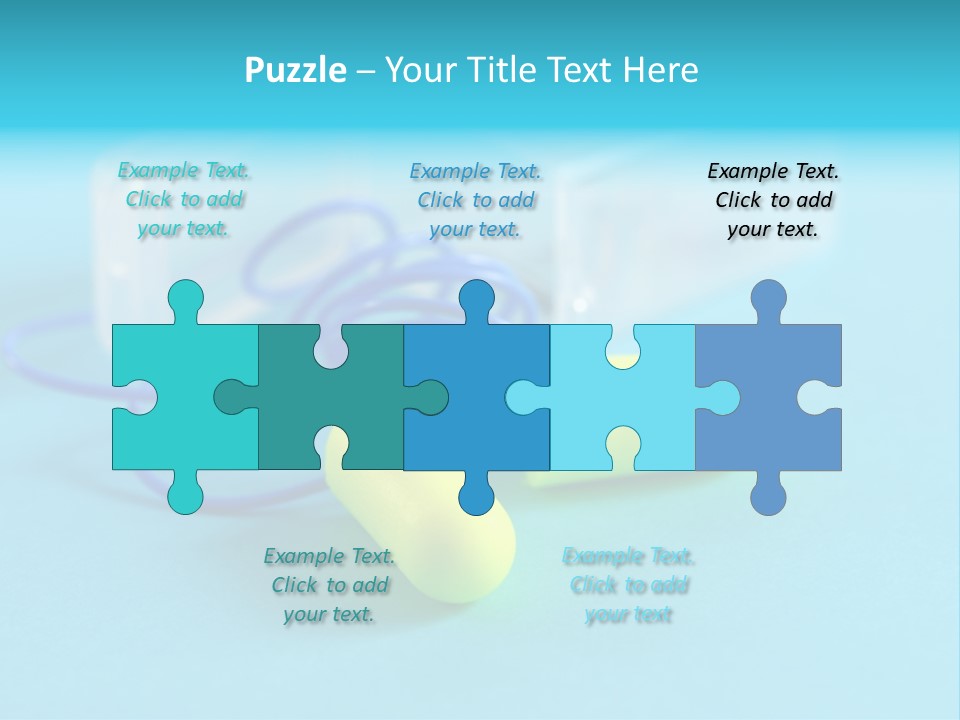 Soft Earplugs Yellow PowerPoint Template