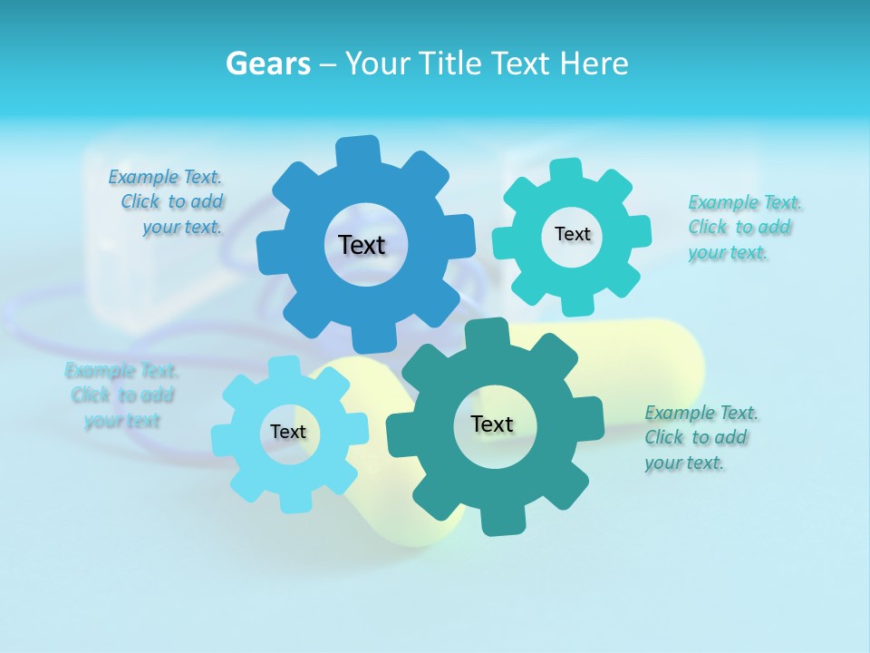 Soft Earplugs Yellow PowerPoint Template