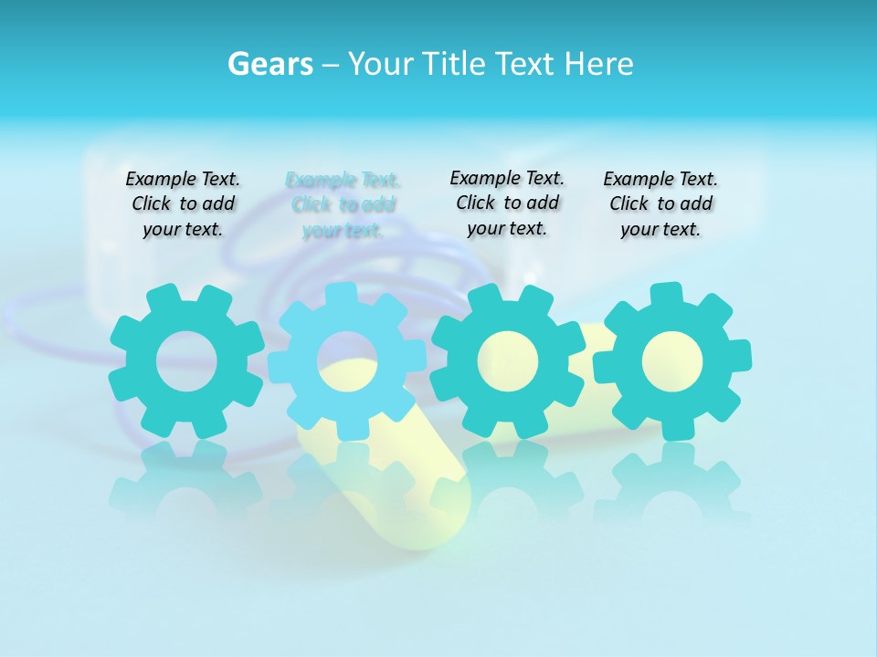 Soft Earplugs Yellow PowerPoint Template