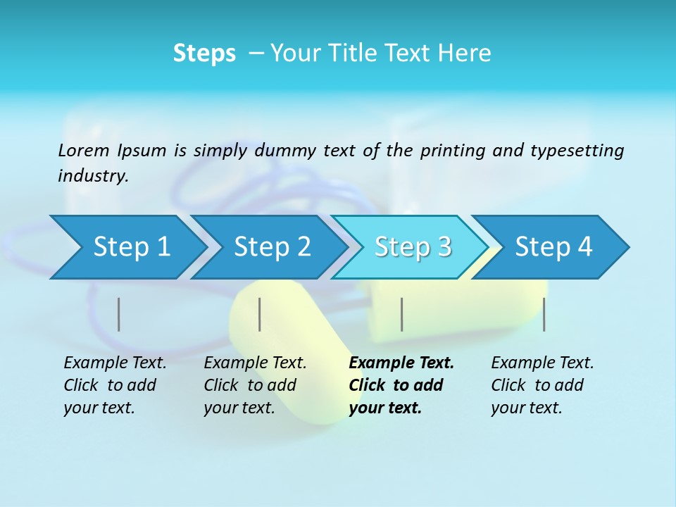 Soft Earplugs Yellow PowerPoint Template
