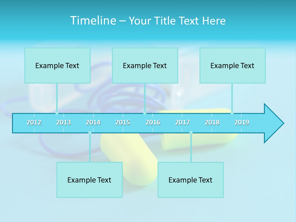 Soft Earplugs Yellow PowerPoint Template