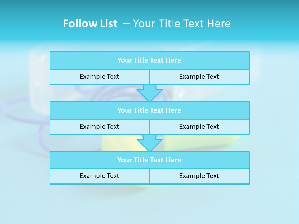 Soft Earplugs Yellow PowerPoint Template