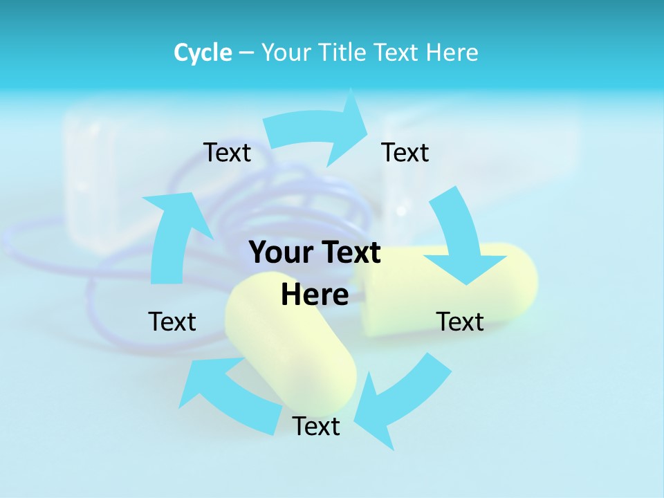 Soft Earplugs Yellow PowerPoint Template