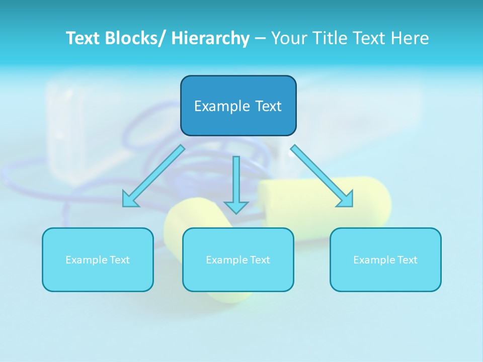 Soft Earplugs Yellow PowerPoint Template