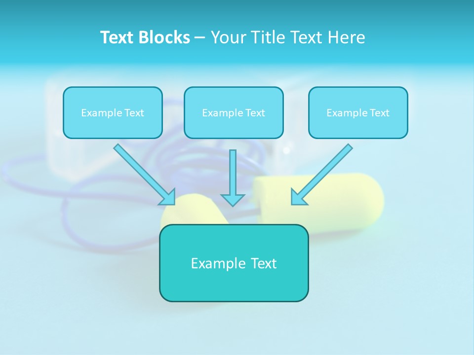 Soft Earplugs Yellow PowerPoint Template