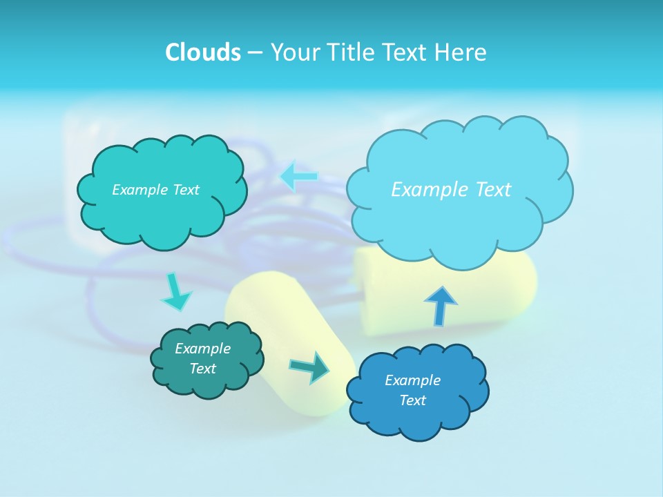 Soft Earplugs Yellow PowerPoint Template