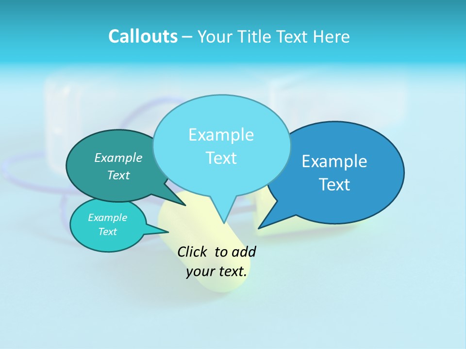 Soft Earplugs Yellow PowerPoint Template