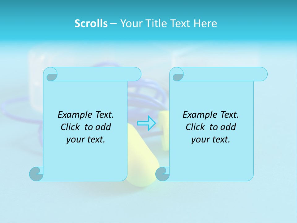 Soft Earplugs Yellow PowerPoint Template