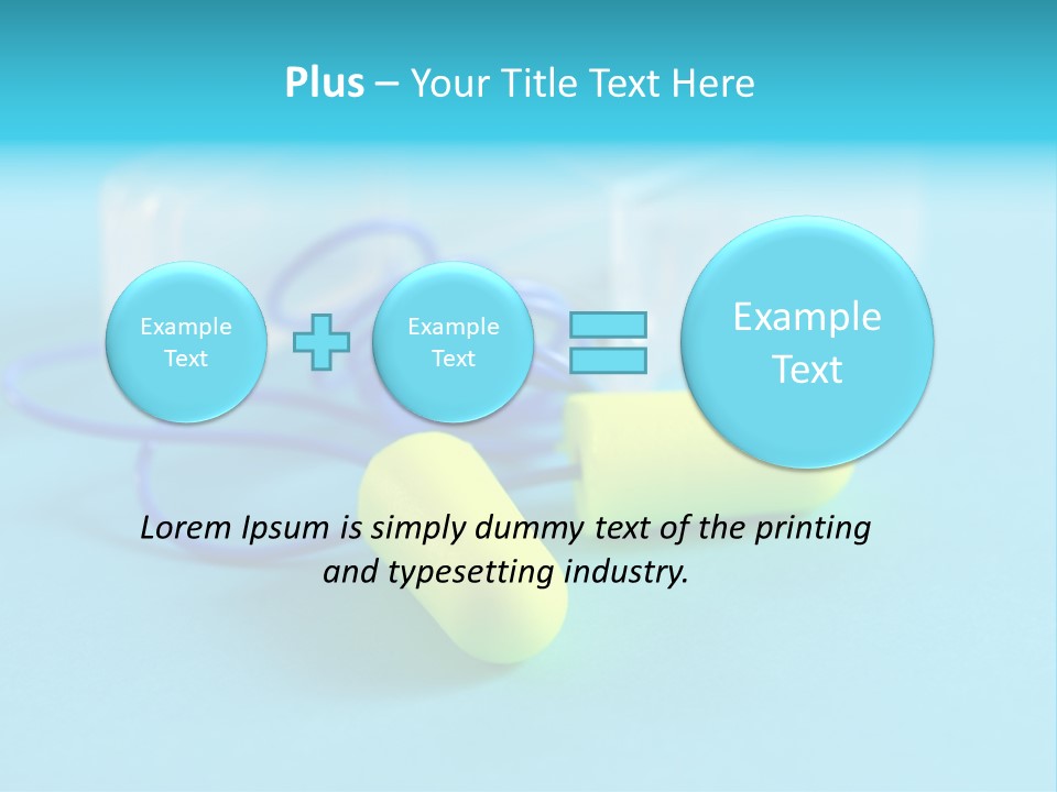 Soft Earplugs Yellow PowerPoint Template