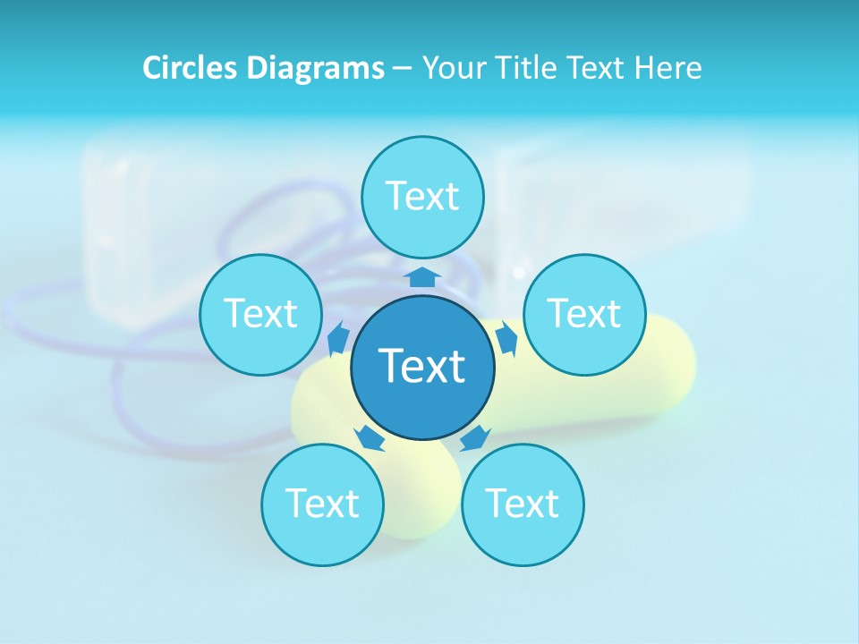 Soft Earplugs Yellow PowerPoint Template