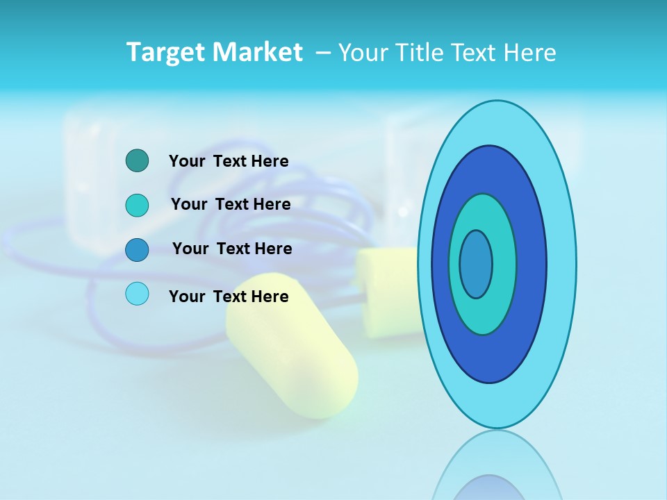 Soft Earplugs Yellow PowerPoint Template