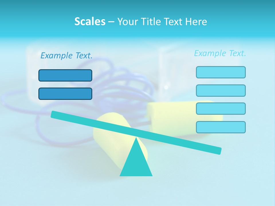 Soft Earplugs Yellow PowerPoint Template