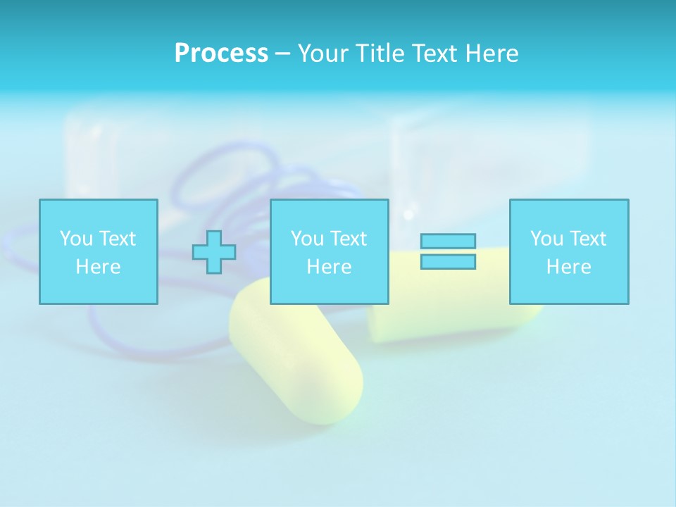Soft Earplugs Yellow PowerPoint Template