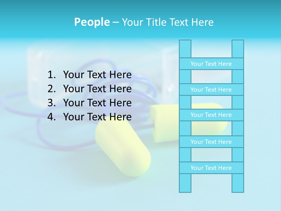Soft Earplugs Yellow PowerPoint Template