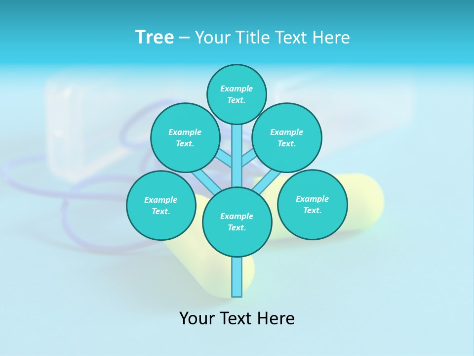 Soft Earplugs Yellow PowerPoint Template