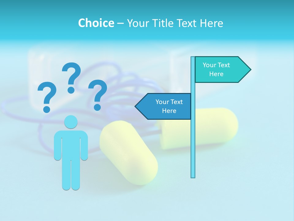 Soft Earplugs Yellow PowerPoint Template