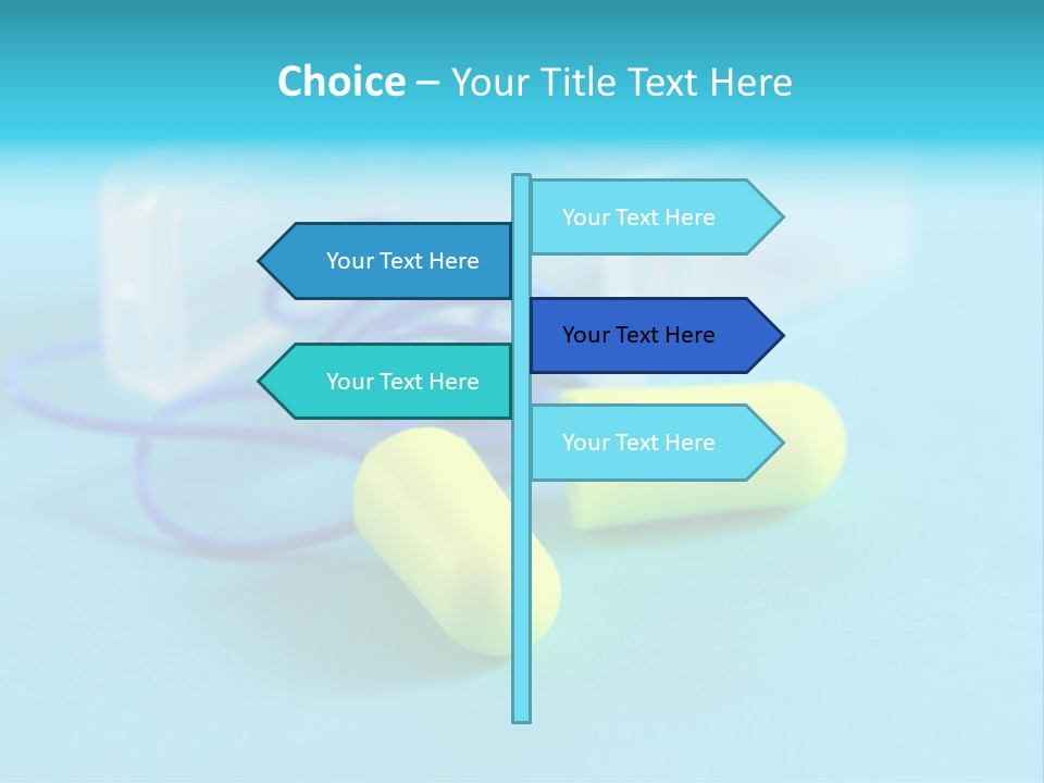 Soft Earplugs Yellow PowerPoint Template
