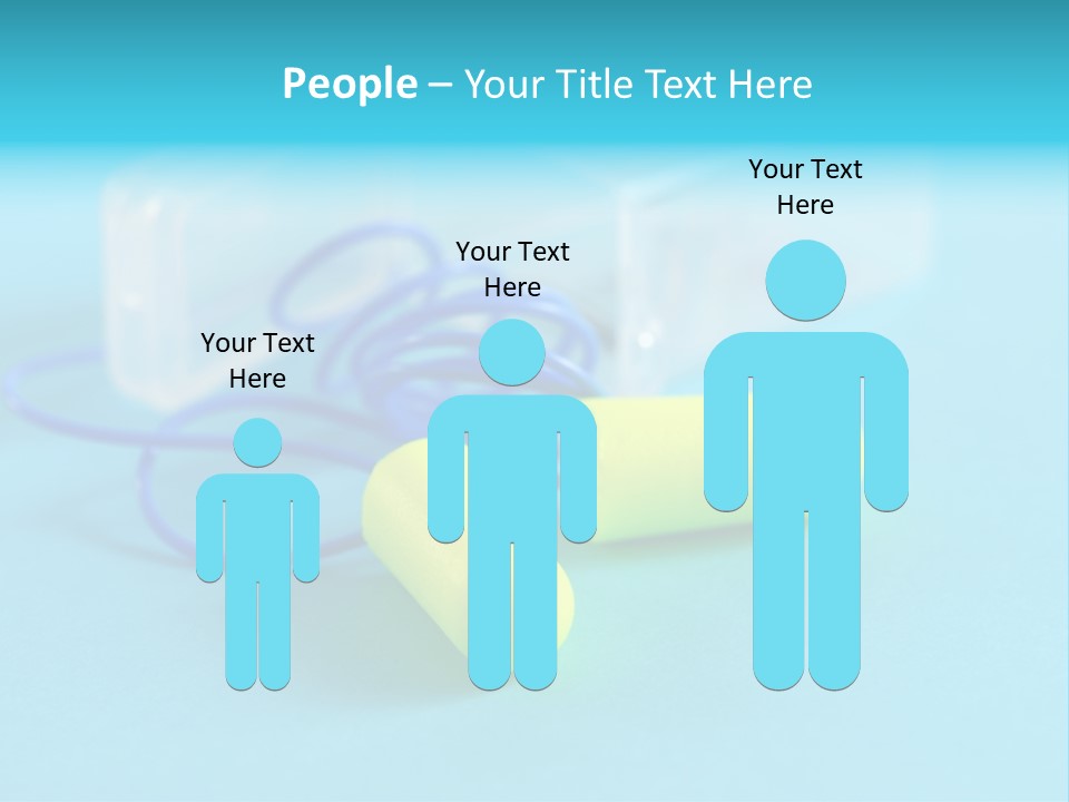 Soft Earplugs Yellow PowerPoint Template