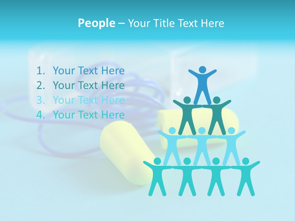Soft Earplugs Yellow PowerPoint Template