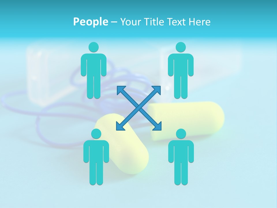 Soft Earplugs Yellow PowerPoint Template