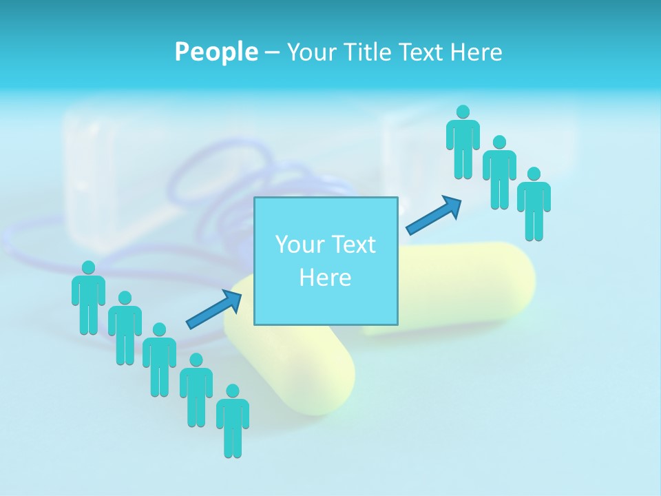 Soft Earplugs Yellow PowerPoint Template