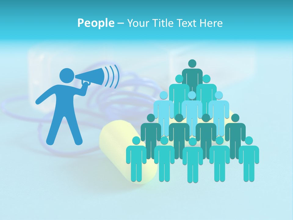 Soft Earplugs Yellow PowerPoint Template