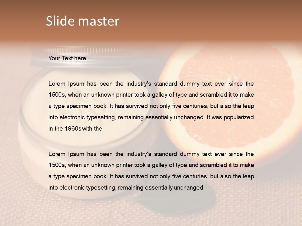 Burlap Cream Spa PowerPoint Template