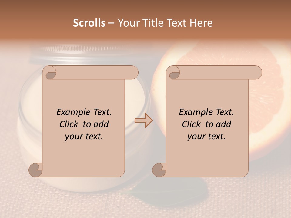 Burlap Cream Spa PowerPoint Template