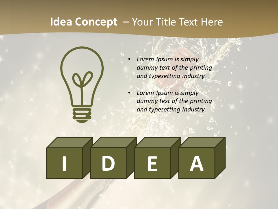 Vertical Isolated Black PowerPoint Template