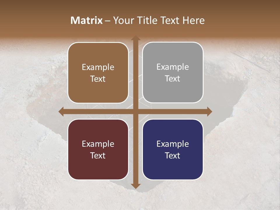 Cement Foundation Steel PowerPoint Template