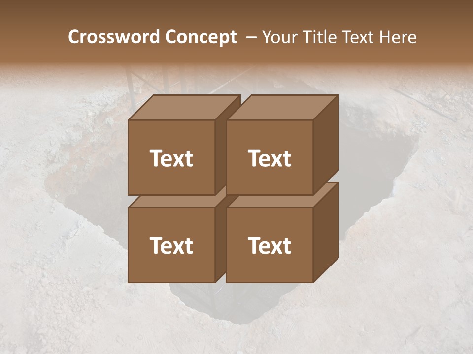 Cement Foundation Steel PowerPoint Template