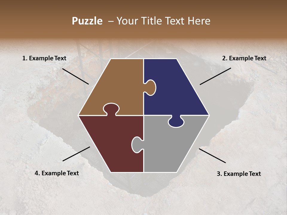 Cement Foundation Steel PowerPoint Template