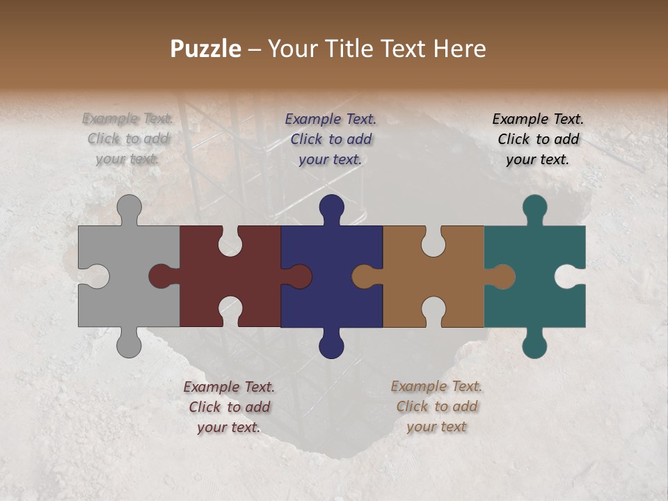 Cement Foundation Steel PowerPoint Template